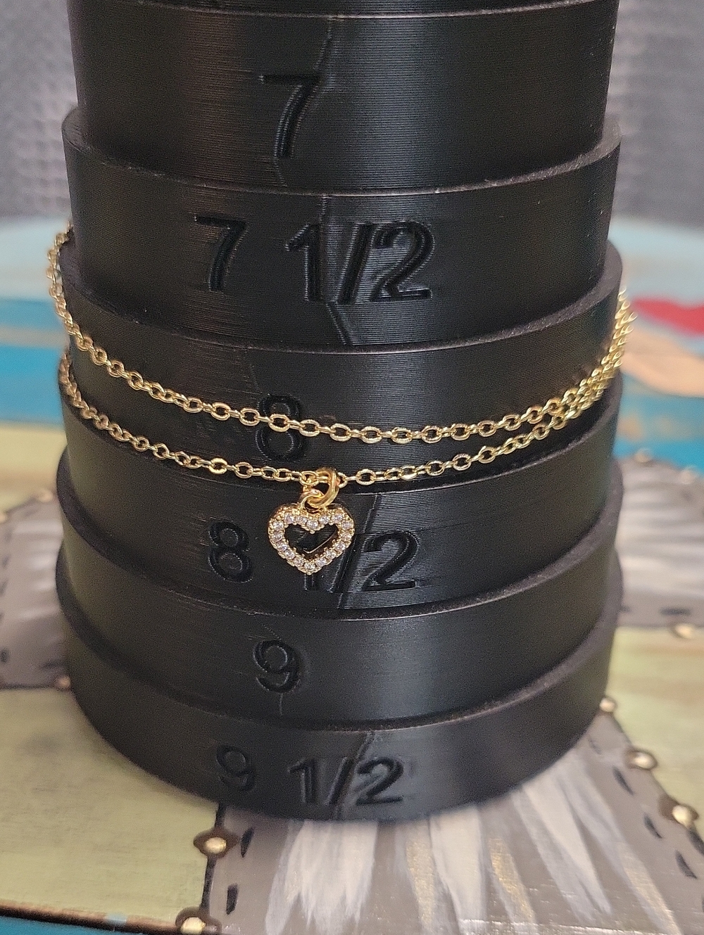 Double Braclet Bundle With Heart Charm